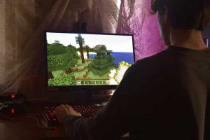 Un joueur de Minecraft